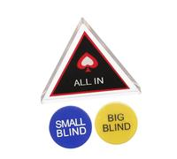 Vaguelly Double Layer Plastic Poker Chip Set with Dual Sided Dealer Button All In Big Blind Small Blind Markers for Fair Play Game Markers for Poker Parties and Tournaments