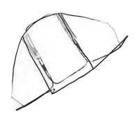 Vaguelly Double Stroller Rain Wind Cover for Babies, Large Waterproof Pushchair Weather Shield with Dustproof and Windproof Protection, Universal Fit for Outdoor Travel and Daily Use