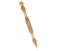 Vaguelly Ear Acupuncture Pen: Natural Horn Meridian Massager - Dual-Headed Pressure Point Tool for Auricular Therapy - Portable Chinese Massage Device