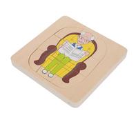 Vaguelly Educational Wooden Jigsaw Puzzle Human Body Life Cycle Montessori Puzzle Board for Boys and Girls Cognitive Skills
