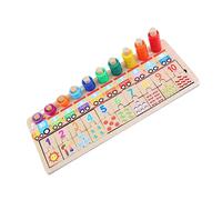 Vaguelly Educational Wooden Math Puzzle for Color Matching Board for Cognitive Development Smooth Texture Montessori Jigsaw for Brain and Hand-eye Coordination