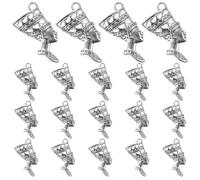 Vaguelly Egyptian Queen Pendant Charm Unique Chic Design 20pcs Silver Zinc Alloy with Mysterious Ancient Egyptian Queen Image for Necklace and Bracelet Making for DIY Jewelry Projects