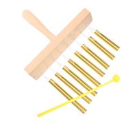 Vaguelly Eight Tone Music Wind Chimes Percussion Toy Bars Handheld Single Row Bar Chimes Mallet for Boys and Girls Outdoor Musical Instrument