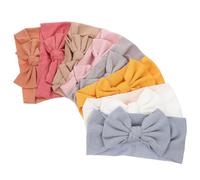 Vaguelly Elastic Headband for Baby 8pcs Newborn Hair Band Bow Gentle Stretchy Head Wraps Infants Toddlers Headband Set Turban Bands