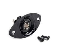 Vaguelly Electric Guitar Jack Socket Guitar Jack for Bass 1/4 Inch Pickup Jack Sturdy Iron Copper Glossy Black Finish