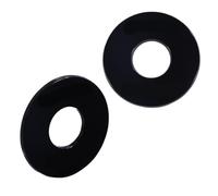 Vaguelly Electric Guitar Parts 2pcs Black Plastic Toggle Plate Treble Ring Replacement Stick-on round Pad Covers for Guitar Accessories