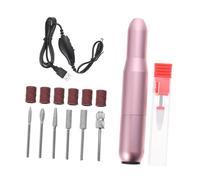 Vaguelly Electric Nail Drill Machine USB Powered Professional Nail File Grinder 20000 Revolutions Per Minute Portable Manicure Tool with Corn Bit for Salon and Home Use Random Color