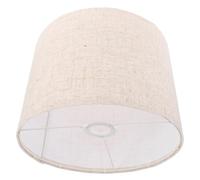Vaguelly Elegant Beige Lampshade for Table Lamps Fabric, Made of Linen and Iron a Stable Base, Designed to Reduce Eye Strain and Serve a Replacement Light Shade for Bedroom