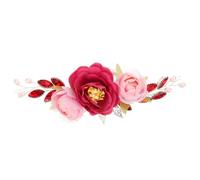 Vaguelly Elegant Bridal Hair Vine with Artificial Peony Flowers Lightweight and Versatile Floral Crown for Wedding Prom and Heritage Inspired Ceremonies