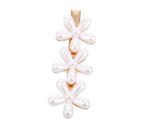 Vaguelly Elegant Gold Pearl Duckbill Hair Clips for Women Cute Sunflower Design Hair Accessories Durable Styling Tools for Weddings and