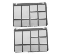 Vaguelly Empty Magnetic Eyeshadow Palette 10-color DIY Makeup Pallet Set 2pcs with Metal Pans for Professional and Travel Use