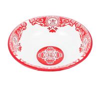 Vaguelly Enamel Mixing Bowl Thick Soup Basin for Daily Use | White Enamel Coating, Retro Classic Pattern, Smooth Edges, Stack-saving Storage, Restaurant and Festive Dining