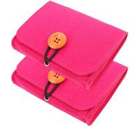 Vaguelly Essential Oil Carry Case 2pcs with Chemical Fiber Felt Material Portable Essential Oil Holder for Convenient Organization for Travelling and Daily Use