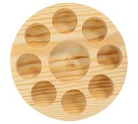 Vaguelly Essential Oil Organizer Bottle Storage Box 9-grid Round Tray 13.6cm Diameter Glass Bottle Holder Perfume and Nail Oil Container Display for Home Supplies