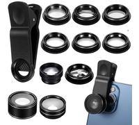 Vaguelly Extender Lens Phone Camera Lens for Cameras and Cell Phones with Increase Optical Focal Ratio Easy to Clip Plastic Alloy Tpu Material Black Multifunctional Design for Travelling