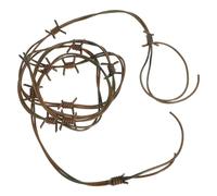 Vaguelly Fake Barbed Wire Decoration: 8.2FT Halloween Plastic Barbwire Prop - Rusty Western Party Cowboy Cord - Horror Haunted House Decor