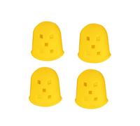 Vaguelly Finger Guards Yellow 4 Pcs Silicone Guitar Fingertip Protectors Easy to Put and Take Snug-fit Design for Banjo Mandolin Beginners
