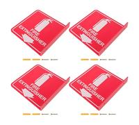 Vaguelly Fire Safety Signage 4 Pieces Fire Extinguisher Wall Mount Signs with Matching Screws and Vertical Arrow for Commercial and Residential Buildings