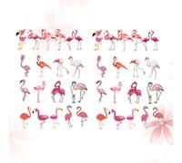 Vaguelly Flamingo Stickers Car Stickers PVC Waterproof and Removable 36pcs for Smooth Material and Tile, for Stick Craft and Suitcase Decor