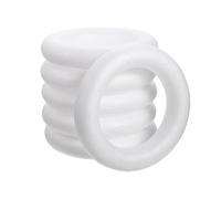 Vaguelly Foams Circles 20cm 6pcs White Ring-Shaped DIY Foams Wreath for Wedding Decorations and ’s Floral Crafting