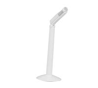 Vaguelly Foldable White Interview Microphone Purer Output and Background Noise Reduction, Plastic Desktop Mic Arm Featuring 120 Degree Rotatable Sound Head for Professional Laptop