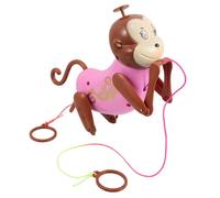 Vaguelly Funny Pull String Monkey Toy for Toddlers Engaging Montessori Activity for Boy Girl Enhances Fine Motor Skills Hand-eye Coordination Travel-friendly Sensory Game for Imagination