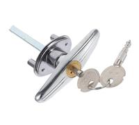 Vaguelly Garage Door Lock T-Handle with Copper Core Steel Cable for Flip-Up Doors, Long Shaft Replacement Lock Kit with Emergency Release, Suitable for Manual Pull Rod Garage Security