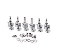 Vaguelly Gc206f 6l Silver Electric Guitar Tuning Pegs Inline Machine Heads Suitable for Electric Guitars Vintage Style Replacement Parts
