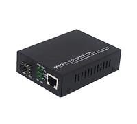 Vaguelly Gigabit Fiber Media Converter to Optical Fiber Adapter Supports Auto Negotiation Compact Design for Connectivity