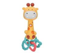 Vaguelly Giraffe and Teething - Musical Stick with Soft Sensory for Infant Development Baby Shower Present Yellow (No Battery)