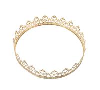 Vaguelly Gold King Crown for Men and Boys Medieval Prince Cosplay Tiara Costume Party Hair Accessory Lightweight Hollow Iron Regal Headpiece for Halloween and Stage Performance