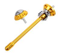 Vaguelly Golden Wide Compatibility Aluminum Alloy Short Antenna with Unique Design and Improved Visibility for Motorcycle and Scooter for DIY Plate Decoration Accessories