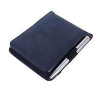 Vaguelly Golf Scorecard Holder Golf Yardage Journal Blue Pu Plastic Paper Refillable with Writing Pen Outdoor Sports