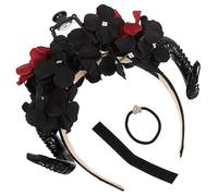 Vaguelly Gothic Sheep Horn Headband Halloween Cosplay Accessory Devil Horns Headpiece for Women for Costume Parties Festivals and Themed Events Add to Your Look
