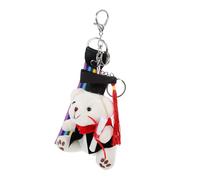 Vaguelly Graduation Bear Keychain Plush Pendant PP Cotton Cartoon Bear Keyring Backpack Decoration Versatile and Adorable Present for Any Occasion