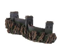 Vaguelly Great Wall Model Bridge of China Statue Miniature Sculpture for Fish Tank Decor