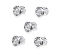 Vaguelly Guitar Conversion Bushings Adapter Ferrule Gc901 6mm Inner Diameter 8mm Outer Diameter 6pcs Silver Steel Vintage Tuning Pegs for Electric Guitar for Personal and Professional Use