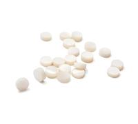 Vaguelly Guitar Fretboard Inlay Markers Dot Shape 10 Pcs Pack White Seashell Color Fast 6.3mm Lightweight Easy to Remove for Decorations Guitar and Ukulele