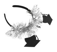 Vaguelly Hair Accessories Clip Headband Silver Graduation Party Headband for Boys and Girls