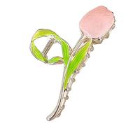 Vaguelly Hair Claw Clips for Women Mini Flower Tulip Hairpin Metal Jaw for Styling