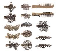 Vaguelly Hair Clips 15pcs Vintage Duck Hair Barrettes Women Simple Pin for Ladies Random Style