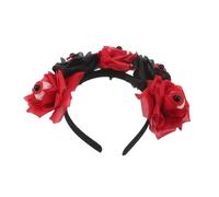 Vaguelly Halloween Headband with Bleeding Eyeball and Rose Design Lightweight Comfortable Hair Hoop for Costume Parties Ghost House and Carnival Themes Versatile Halloween Accessory for