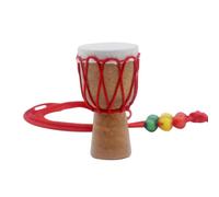 Vaguelly Hand Crafted Wooden African Hand Drum Mini Desktop Djembe with Classic Design for Home Decoration and Music Lovers