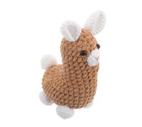 Vaguelly Handmade Crochet Alpaca Pendant Soft Knitted Animal Figurine Keychain Charm Unique Artistic Hanging Ornament for Backpack Bag Decoration