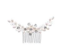 Vaguelly Handmade Headdress Decor Wedding Hair Comb Pearl and Diamond Bridal Hair Accessory