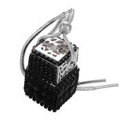 Vaguelly Hanging Car Perfume Pendant Refillable Crystal Bottle Automotive Aroma Diffuser Elegant Studded Interior Decor for Cars Homes Offices Odor Neutralization Continuous Fragrance