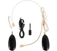 Vaguelly Head-mounted Wireless Microphone System for Mixer and Camera with Shockproof Plastic Design, Portable Wireless Mic for Speeches and Conferences