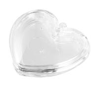 Vaguelly Heart Shaped Empty Makeup Holder Refillable Powder Compact Lightweight Eyeshadow Container Transparent Design for Easy Access for Go Touch Ups