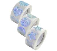 Vaguelly Heart-Shaped self-Adhesive Sealing Label Stickers, Silver Decorative Sticker for DIY Hand-Made Booking and Cake Bread Bags, 3 Rolls 500Pcs