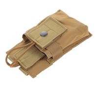 Vaguelly Heavy Duty Radio Holder Pouch Bag with Unique Simple Design Sturdy 600D Fabric Secure Belt Attachment and Two-Way Radio Accommodation for Outdoor Camping in Khaki